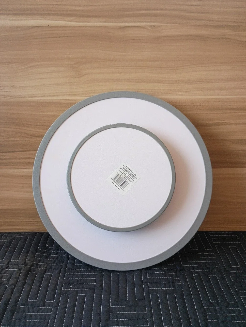 Home Sweet Home Round Wall Decor - Gray and White